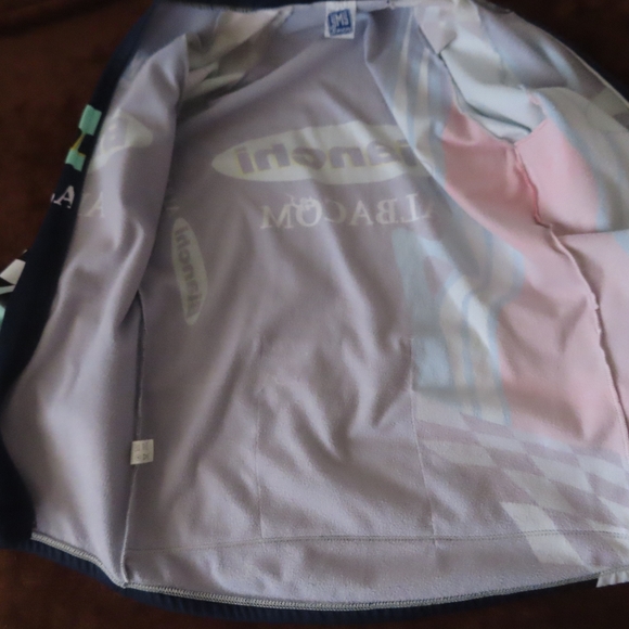 Vintage SMS Santini Bianchi Martini Racing full Zip Cycling Team Bike Jersey XL - Picture 5 of 9